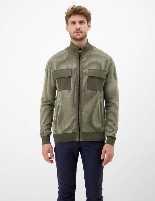 LERROS - Gebreid Vest - Groen - Knitwear