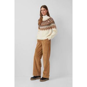 Gebreide Trui - Katoenmix - Jacquardpatroon - Raglanmouwen