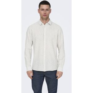 ONLY & SONS linnen casual overhemd beige