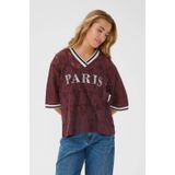 Kaffe - Kanten Top - Donkerbruin