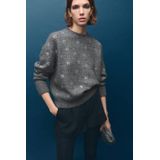 Mango gebreide trui grijs