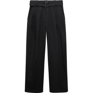 Mango wide leg pantalon zwart