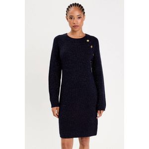 Cache Cache jurk met col met glitter donkerblauw