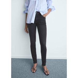 MANGO - NEWISA - Jeans - Donkergrijs - Skinny - Mid Waist