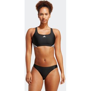 adidas Performance niet-voorgevormde crop bikini zwart/wit