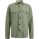 PME Legend gestreept regular fit overshirt groen