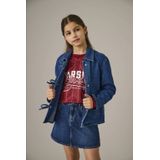 KIDS ONLY GIRL - T-shirt - Donkerrood - Korte Mouwen - V-hals