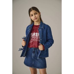 KIDS ONLY GIRL - T-shirt - Donkerrood - Korte Mouwen - V-hals