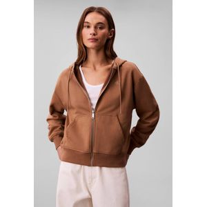 Calvin Klein Jeans dames ARCHIEF LOGO FRANSE TERRY FZ HOO LV047B237G sweatshirts, bruin (amfora), XXS, Bruin (Amphora), XXS