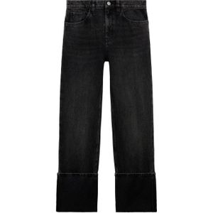 Mango straight jeans black denim