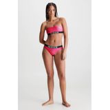 Calvin Klein bikinibroekje met ribstructuur fuchsia