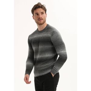 Gabbiano - Trui - Donkergrijs - Zachte Trui Met Gradient Kleurverloop