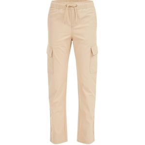 WE Fashion Blue Ridge tapered fit cargobroek beige