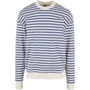 Urban Classics gestreepte sweater blauw/wit