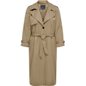 ONLY CARMAKOMA trenchcoat jas CARCHLOE zand