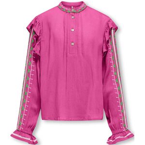 KIDS ONLY GIRL top KOGADA met all over print en borduursels fuchsia