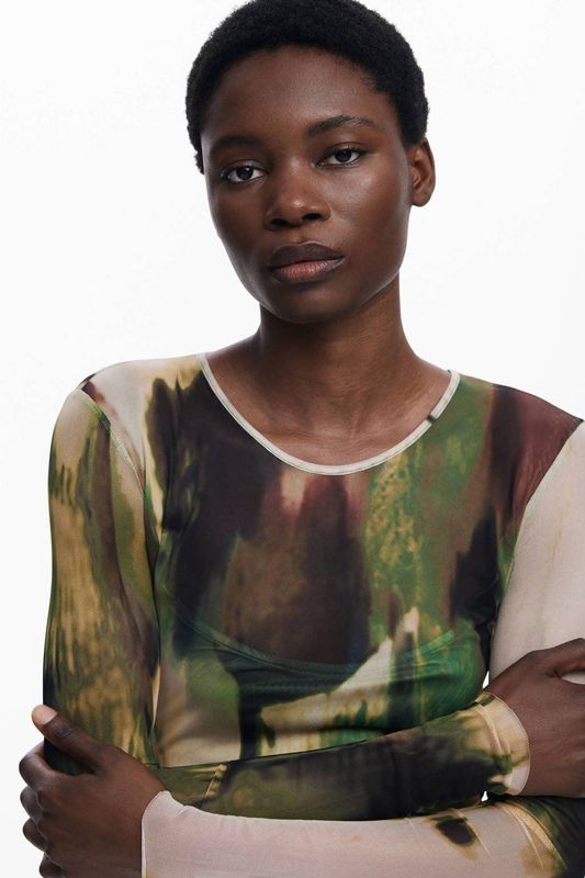 Desigual - Mesh Maxi Jurk - Multi