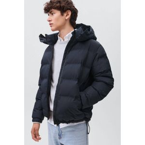 MANGO TEEN gewatteerde jas donkerblauw