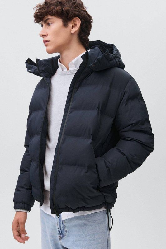 MANGO TEEN gewatteerde jas donkerblauw