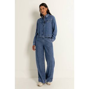 CLAUDIA BY CLAUDIA STRÄTER high waist wide leg jeans medium blue denim