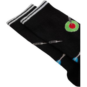 WE Fashion sokken met print zwart