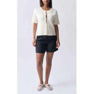 Gina Tricot gebreid vest lichtgeel