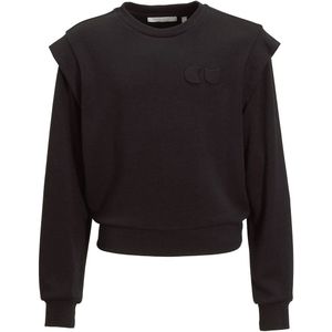 Coolcat Sweater Topaz met Schouder Detail Zwart