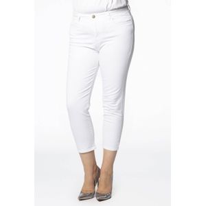 Yoek Cropped High Waist Skinny Jeans Wit