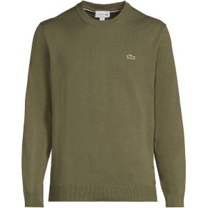 Lacoste pullover fijn gebreid olijfgroen
