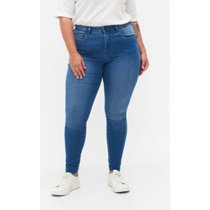 Zizzi high waist slim fit jeans AMY medium blue denim