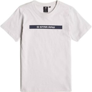 G-Star RAW T-shirt t-shirt s\\s regular met logo wit/zwart