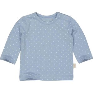 LEVV baby basic longsleeve LNELSONNOS met all over print zachtblauw/wit