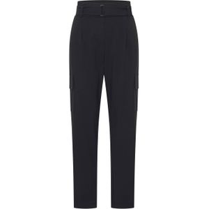 Expresso straight high waist broek travelstof