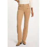 Morgan - Flared Regular Waist - Broek - Beige