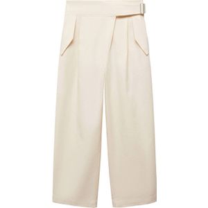 Mango straight fit pantalon ecru