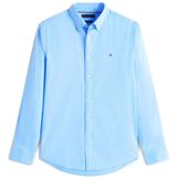 Tommy Hilfiger Overhemd Solid Flex Flannel Hemelsblauw heren