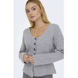 JDY - Vest - V-Hals - Lange Mouwen - Knoopsluiting - Knit Fit