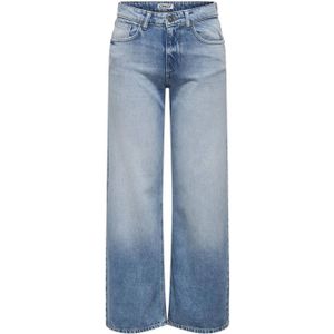 ONLY low waist wide leg jeans light blue denim