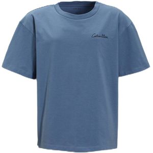 Calvin Klein T-shirt met backprint blauw