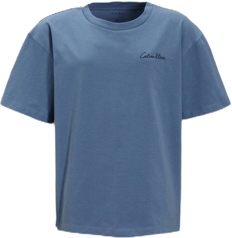 Calvin Klein T-shirt met backprint blauw