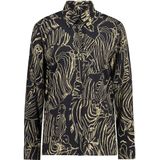 Claudia Sträter geweven blouse met all over print donkerblauw