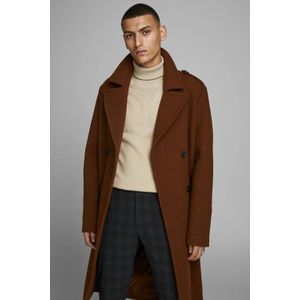 JACK & JONES ESSENTIALS fijngebreide coltrui JJEEMIL Oatmeal