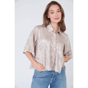 Est'seven blouse beige met lurex