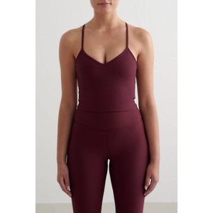 Aim'n sporttop Ribbed Performance donkerrood