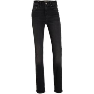 Levi's 724 high waist straight jeans black denim