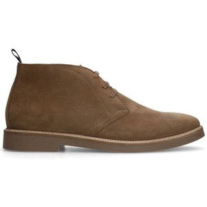 Manfield suède veterboots taupe