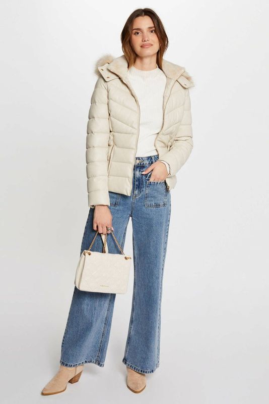 Morgan - Gewatteerde Winterjas - Ivoorkleur