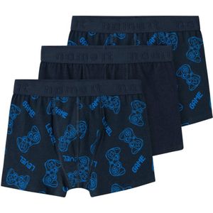 NAME IT KIDS boxershort - set van 3 donkerblauw