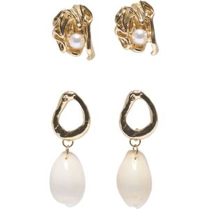ONLY oorbellen ONLPENELOPE - set van 2 goudkleurig
