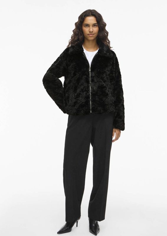 Vila - VIDORTE L/S JACKET - Gewatteerde Jas - Zwart